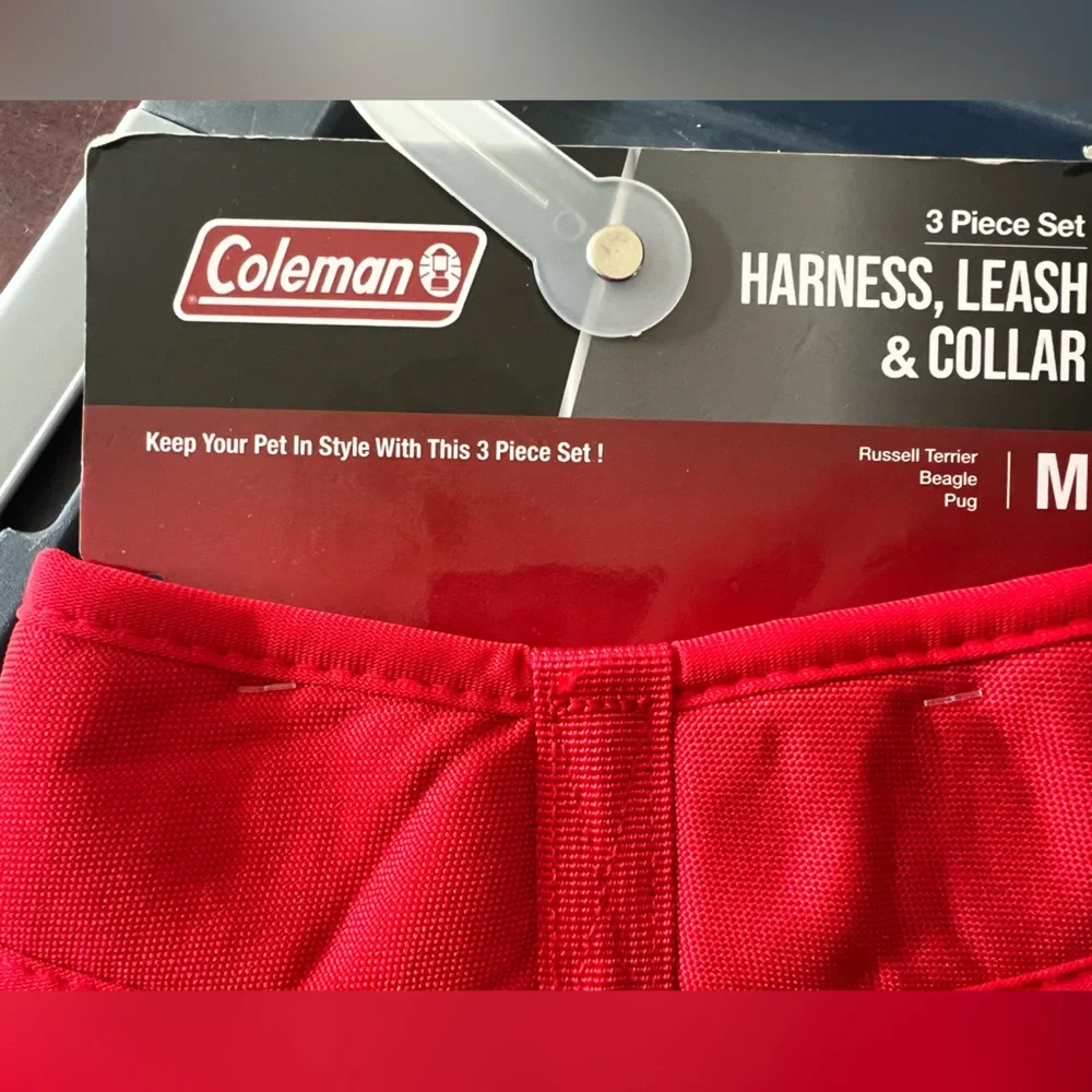 Coleman Red Pet Harness, Leash & Collar Set